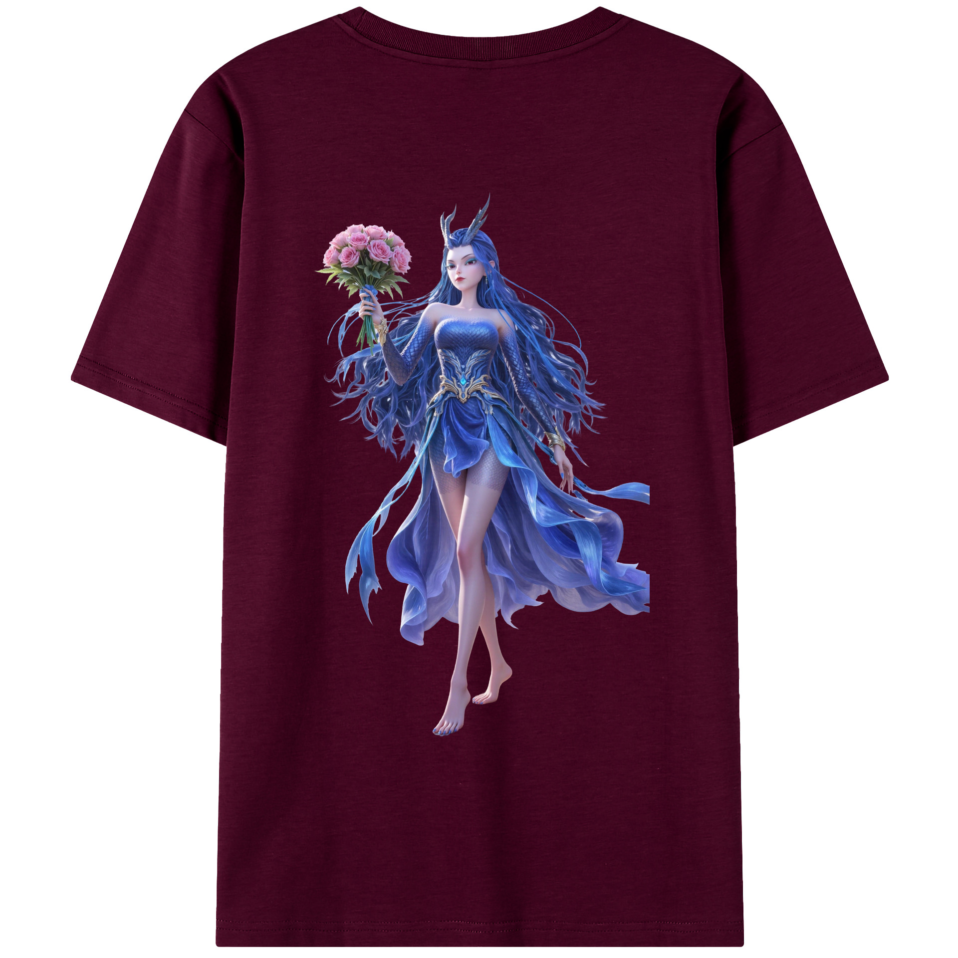 （画像用） Ne Zha 2 ナタ 魔童の大暴れ レディース半袖Tシャツ(バックプリント)